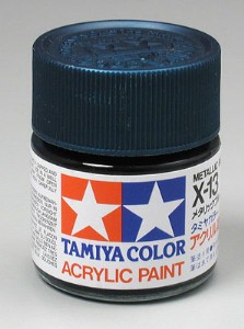 TAMIYA 壓克力系水性漆 23ml 亮光金屬藍色 X